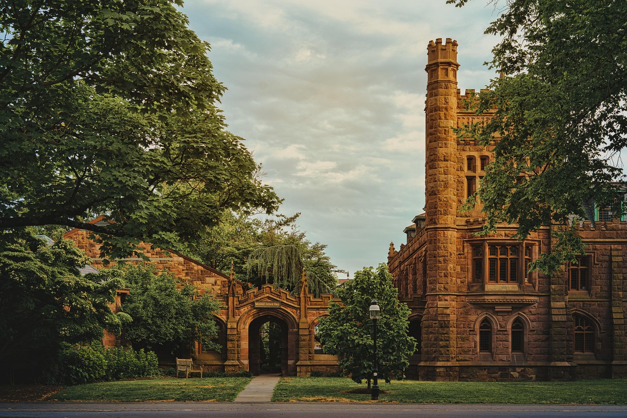Ivy covered historic building in Princeton